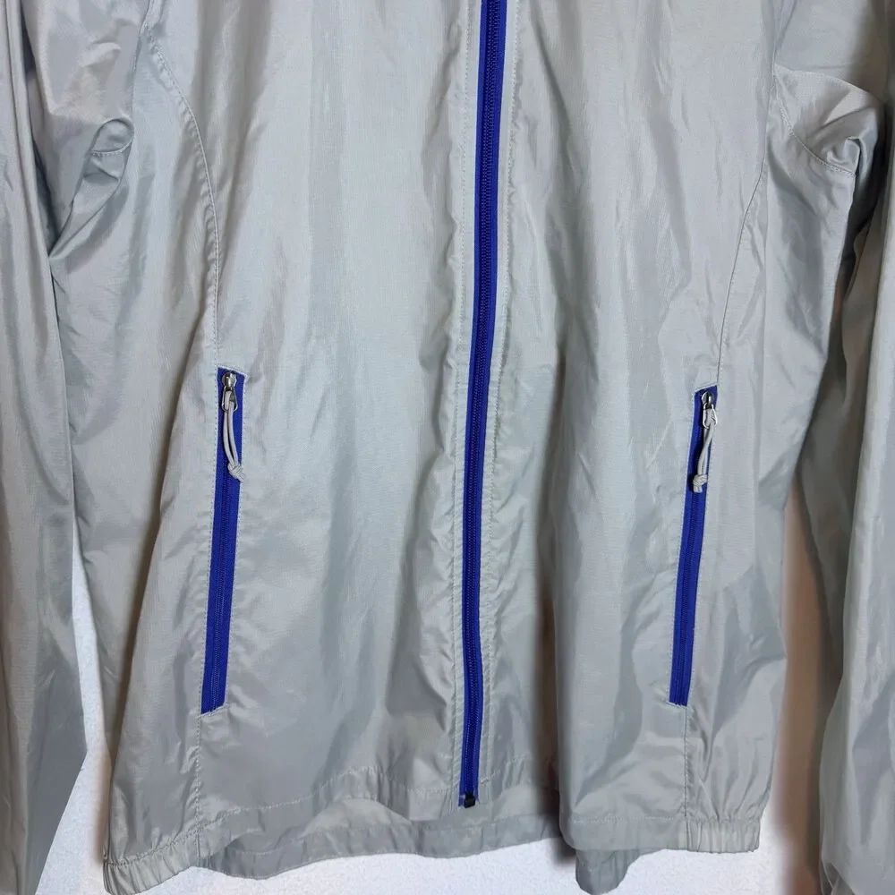 The North Face Antora Rain Jacket Men's Medium Gray Full Zip Hooded Windbreaker